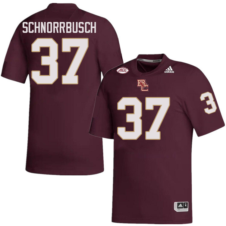 Boston College Eagles #37 Zach Schnorrbusch College Football Jerseys Stitched-Maroon